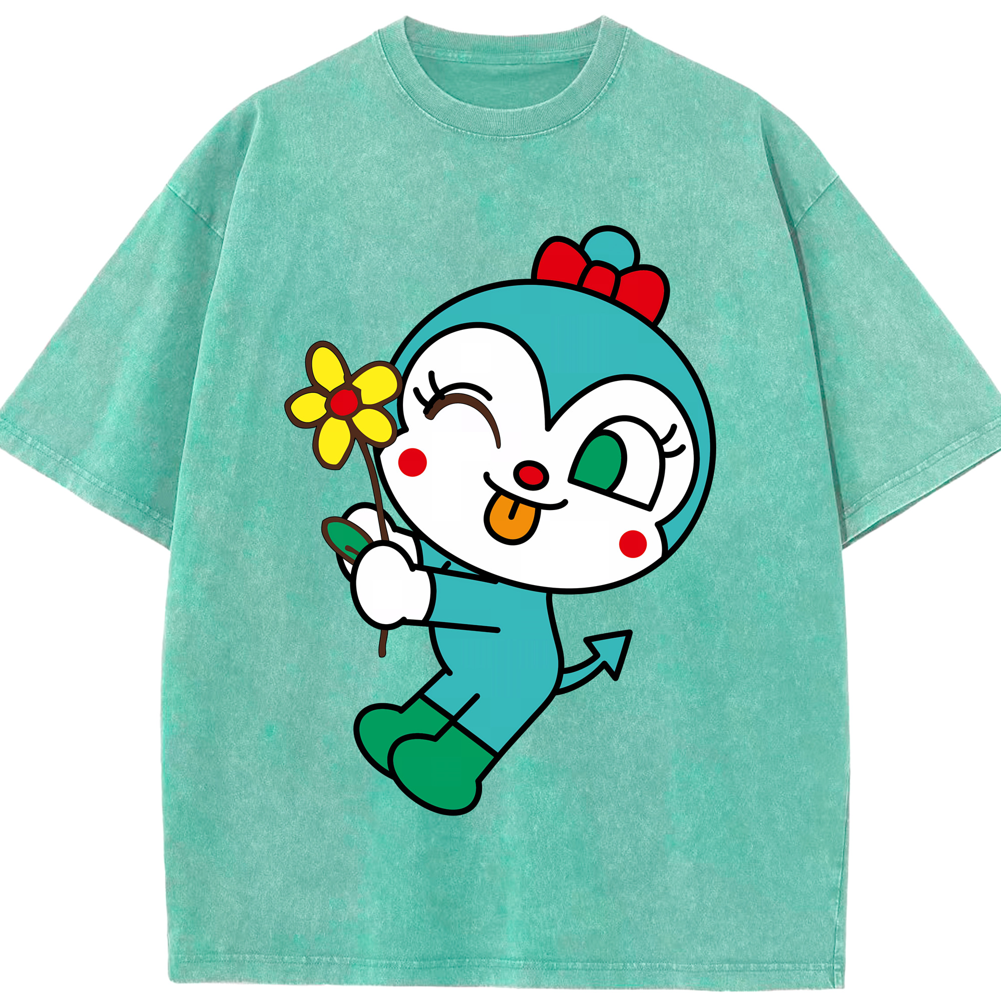 （画像用） アンパンマン Anpanman 綿100% ヴィンテージ風 半袖Tシャツ（フロントプリント）